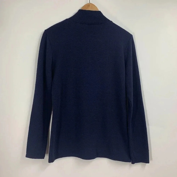 Zara Women's Embellished and‎ Embroidered Long Sleeve Mock Neck Sweater Size M - Picture 2 of 11